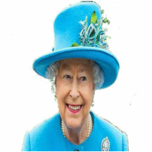 La Reina de Inglaterra en Azul