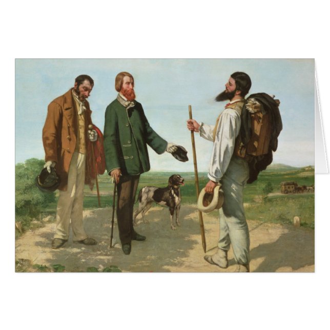 La Rencontre、かCourbet 1854年Bonjourの氏 (正面横)