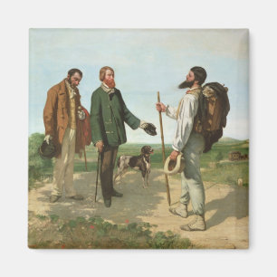 La Rencontre、かCourbet 1854年Bonjourの氏 マグネット