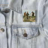 La Rencontre、かCourbet 1854年Bonjourの氏 缶バッジ (インサイチュ)