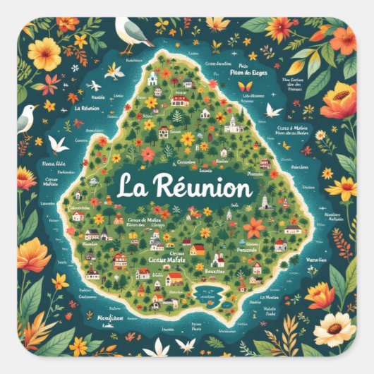 LA REUNION スクエアシール (正面)