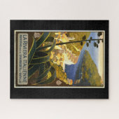 La Riviera Italienne、ヴィンテージ旅行ポスター ジグソーパズル (横)