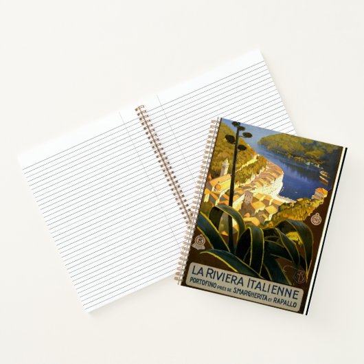 La Riviera Italienne、ヴィンテージ旅行ポスター ノートブック (内部)