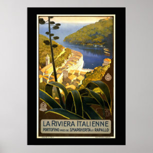 La Riviera Italienne、ヴィンテージ旅行ポスター ポスター