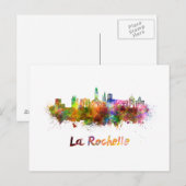 La Rochelle skyline in watercolor ポストカード (正面/裏面)