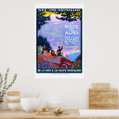 La Route des Alpes Travel Poster（1920年代） ポスター (キッチン)