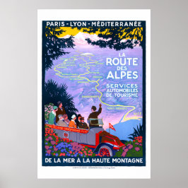 La Route des Alpes Travel Poster（1920年代） ポスター