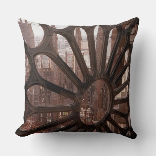 La Sagrada Familia、バルセロナ、スペインの詳細 クッション (正面)