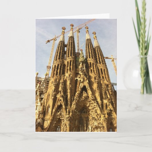 La Sagrada Familia、バルセロナ、スペイン カード (正面)