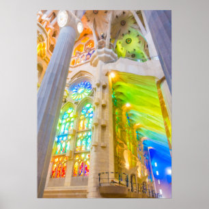 La Sagrada Família -バルセロナ、スペイン ポスター