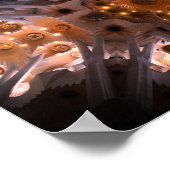 La Sagrada Familia，バルセロナ – 内部天井 ポスター (角)