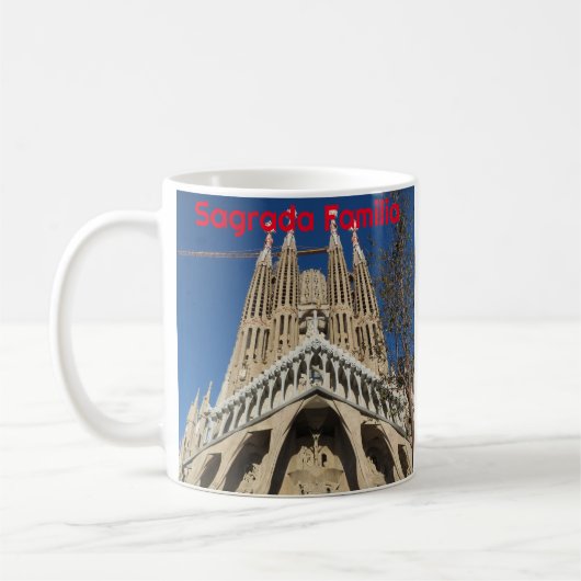 La Sagrada Faminlia,バルセロナ,スペイン。3560 コーヒーマグカップ (左)