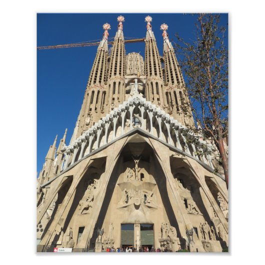 La Sagrada Faminlia，バルセロナ，スペイン。3560 フォトプリント (正面)