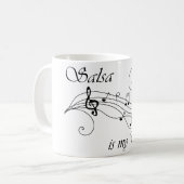 La salsa est ma therapie コーヒーマグカップ (正面左)