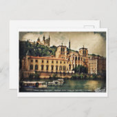 La Saône - Lyon ポストカード (正面/裏面)