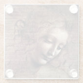 La Scapigliata - da Vinci - c1508 ガラスコースター (裏面)