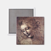 La Scapigliata - da Vinci - c1508 マグネット (正面/裏面)