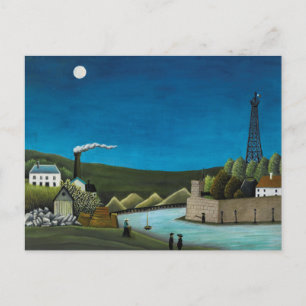 La Seine a Surenes by Henri Rousseau, Artヴィンテージ ポストカード