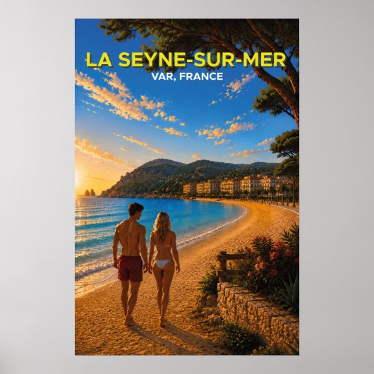 La Seyne-sur-Mer – Vintage Travel Poster ポスター (正面)