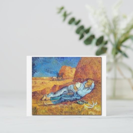 La Sieste de Vincent Van Gogh (Noon) ポストカード (スタンド正面)