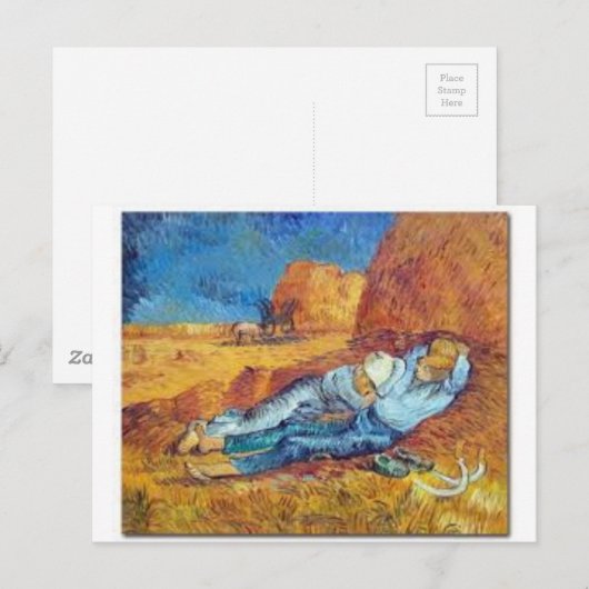 La Sieste de Vincent Van Gogh (Noon) ポストカード (正面/裏面)