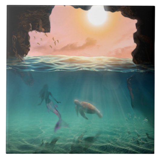 La sirène et la tortue タイル (正面)