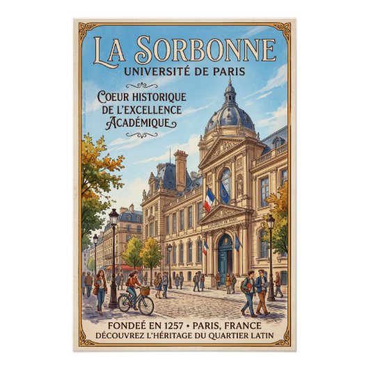 La Sorbonne (Université de Paris) ポスター (正面)