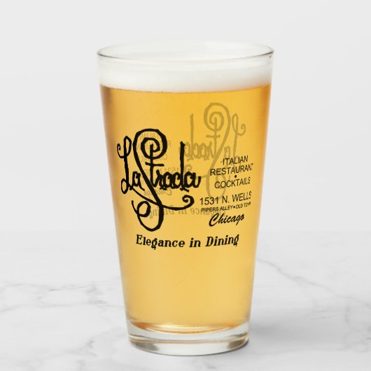 La Strada Restaurant, Old Town, Chicago, IL タンブラーグラス (ドリンク正面)