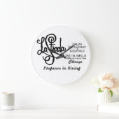 La Strada Restaurant, Old Town, Chicago, IL ラージ壁時計 (ホーム)