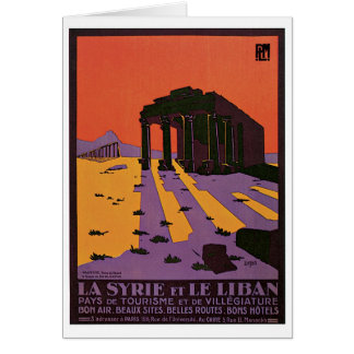 La SyrieとLe Libanのヴィンテージ旅行ポスター