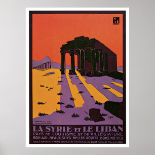 La Syrie et le Liban Vintage Travel Poster ポスター