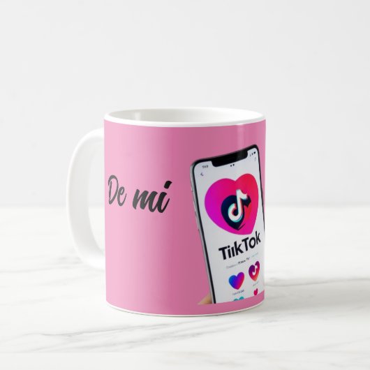 La Taza del TikTok del amor コーヒーマグカップ (正面左)