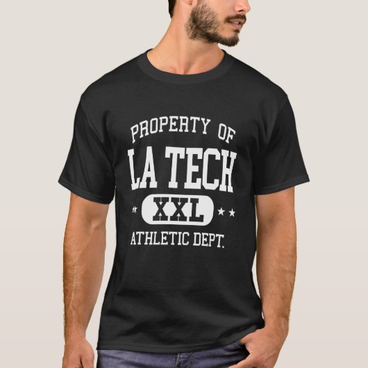 LA Tech レトロ アスレチック プロパティ 部局 1 Tシャツ (正面)