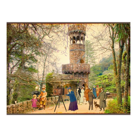 La torre de la Quinta da Regaleira (Portugal) フォトプリント (正面)