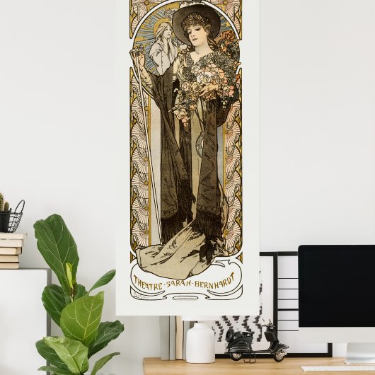 La Tosca Alphonse Mucha Large ポスター (ホームオフィス)
