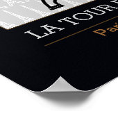 La Tour Eiffel / black and white ポスター (角)