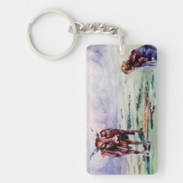 La vaca y el niño/The cow and the boy キーホルダー