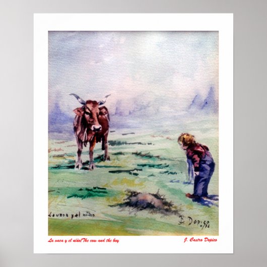 La vaca y el niño/The cow and the boy ポスター (正面)