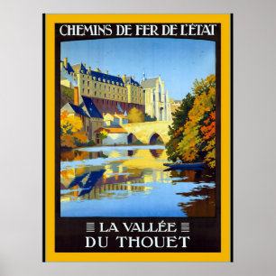 La Vallée du Thouet ~ Vintage French Travel ポスター