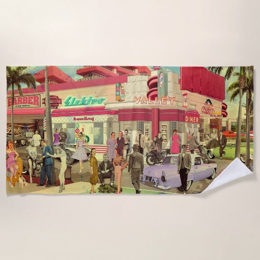 La Verne Bay Avenue ビーチタオル (正面)