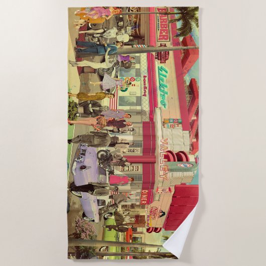 La Verne Bay Avenue ビーチタオル (正面)