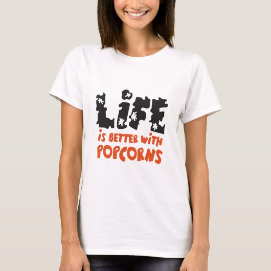 La vida es mejor con palomitas tシャツ (正面)
