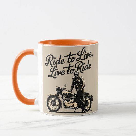 La vie à moto : L'esprit motard マグカップ (左)
