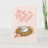 La Vie Est Belle Life Is Beautiful French Language カード (正面)