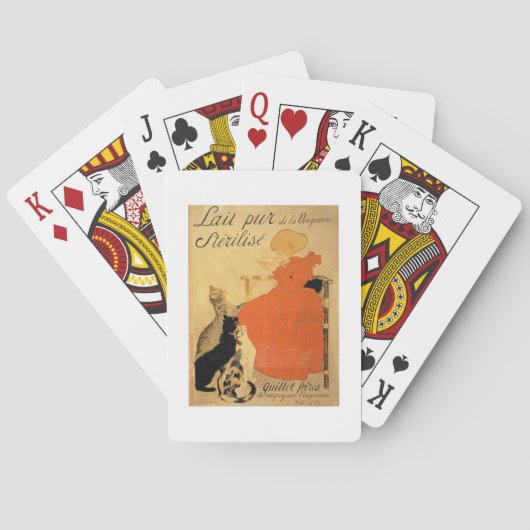 「La Vingeanneからの純粋な殺菌したミルク」、1894年(co トランプ (裏面)