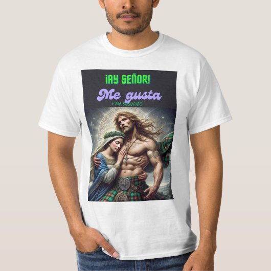 La Virgen María y el Guerrero: Humor divino Tシャツ (正面)
