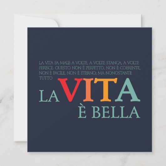 La vita è bella (正面)