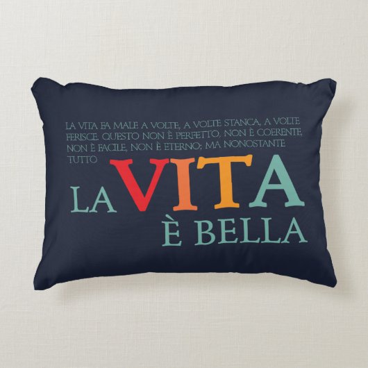 La vita è bella アクセントクッション (正面)