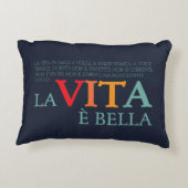 La vita è bella アクセントクッション (裏面)