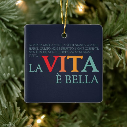 La vita è bella セラミックオーナメント (ツリー)